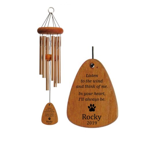 Personalized Dog Memorial Wind Chime | Pet Loss Gift | Made in USA | Pet Memorial Keepsake image 0