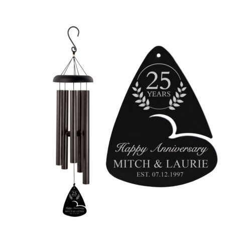 Personalized Anniversary Memorial Wind Chimes Gift for Couples | 25th 40th 50th Wedding Anniversary Gifts image 0