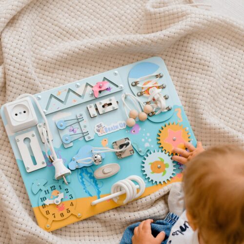 Montessori Ocean Busy Board 12x16 | Fast Shipping Activity Board for Toddlers | Development Toy image 0