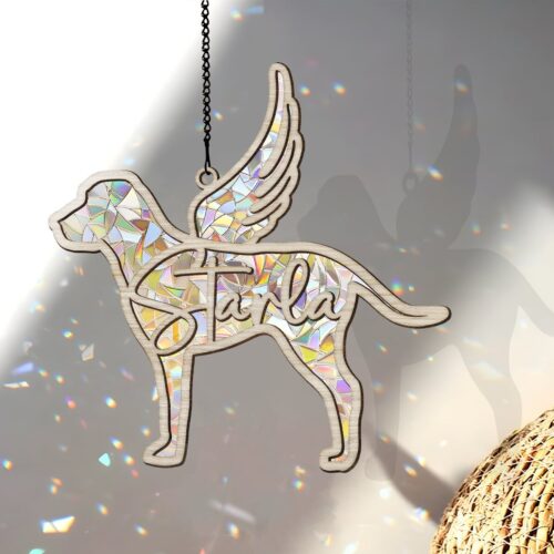 Custom Dog Breed Memorial Suncatcher - Pet Sympathy Gift - Loss of Pet Keepsake - In Loving Memory image 0