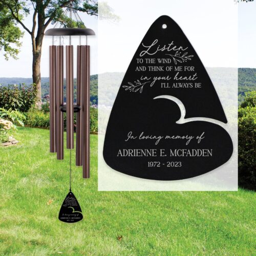 Personalized Memorial Wind Chimes - Sympathy Remembrance & Bereavement Gift image 0