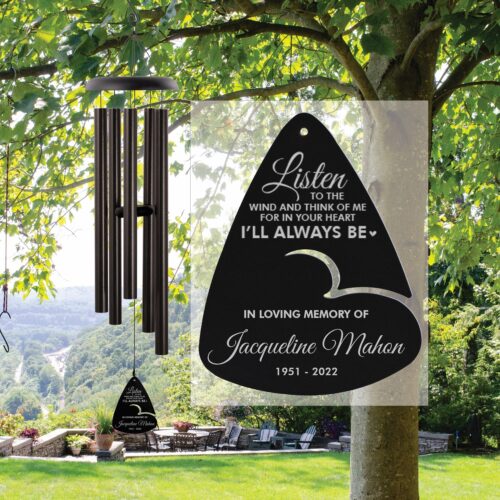 Personalized Memorial Wind Chime Gift for Sympathy | In Memory of Father or Husband image 0