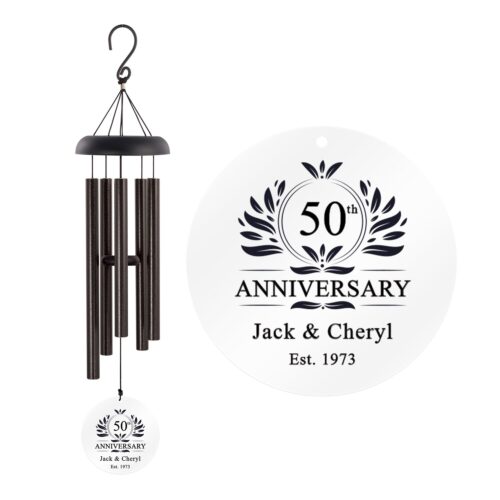 Personalized Anniversary Wind Chime Gift for 10th 25th 50th Anniversary Parents image 0