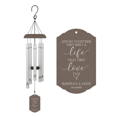 Personalized Wedding Memorial Wind Chimes | Custom Anniversary Wind Chime Gift | Christmas Gift for Couples image 0