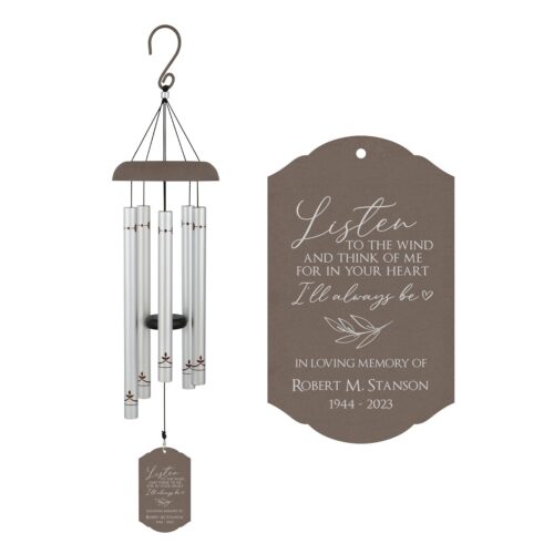 Memorial Wind Chime for Sympathy and Remembrance | Listen to the Wind | In Memory Gift image 0