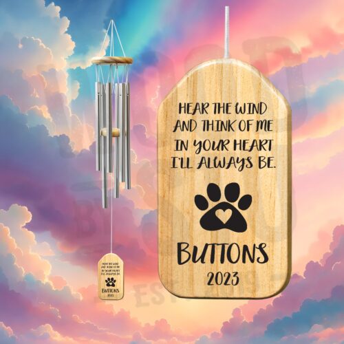 Dog Memorial Wind Chime | Pet Loss Bereavement Gift | Rainbow Bridge Remembrance Sympathy Gift image 0