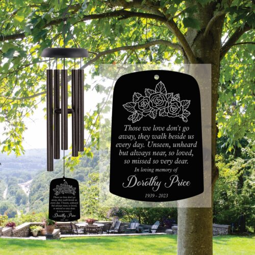 Memorial Wind Chime - So Loved So Missed Bereavement Gift | Sympathy Wind Chime for Remembrance image 0