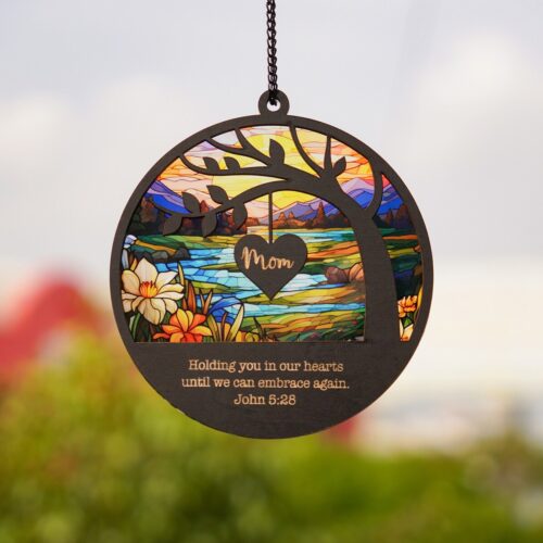 Personalized Father Memorial Suncatcher - Sympathy Gift for Loss of Dad - Father in Heaven image 0