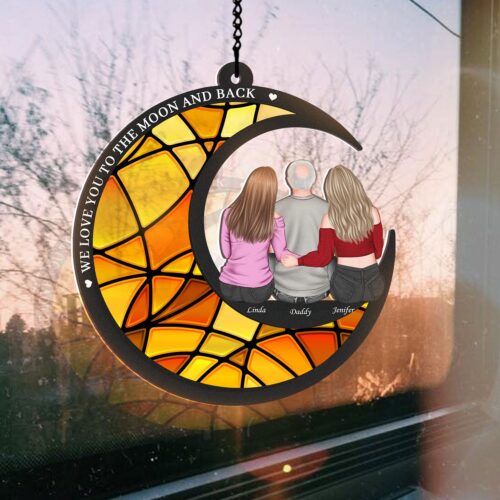 Personalized Family Name Suncatcher | Unique Gift for Mom Dad Grandma Grandpa Teacher image 0