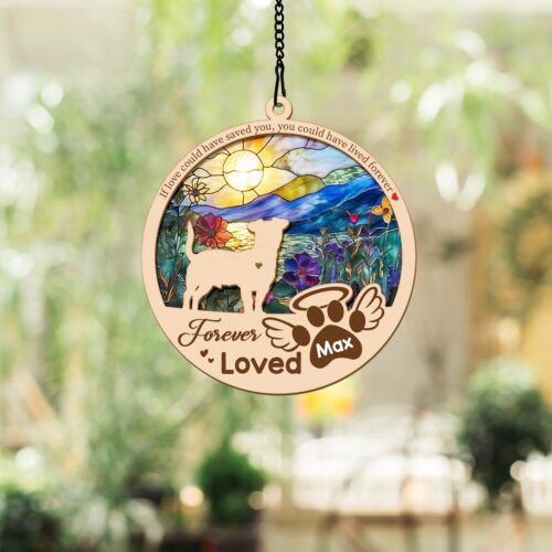 Personalized Dog Breed Suncatcher - Custom Dog Memorial - Loss of Dog Sympathy Gift - Handmade Remembrance image 0