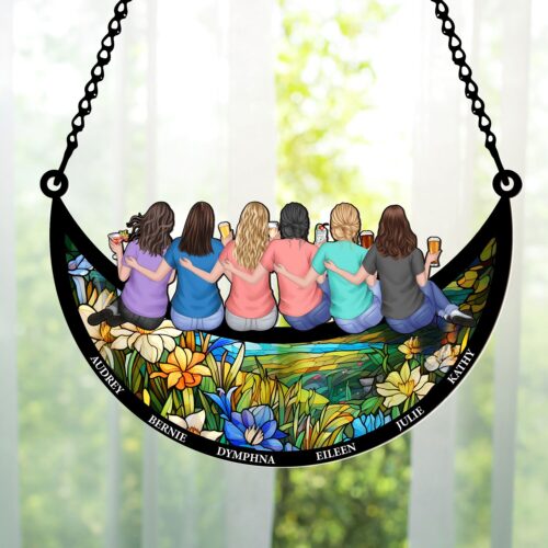 Personalized Best Friend Suncatcher | Friends Are Like Stars Window Hanging Gift image 0