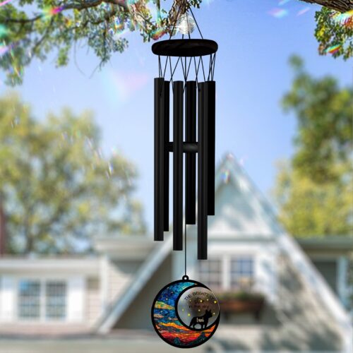 Custom Pet Memorial Wind Chime | Dog Loss Gift | Pet Remembrance Suncatcher | Sympathy Windchime image 0