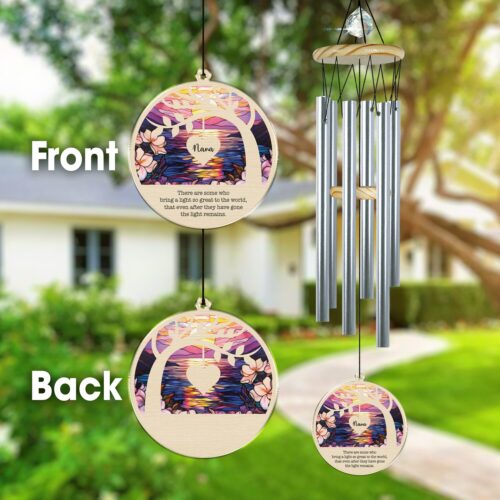 Personalized Sympathy Memorial Wind Chimes - Memorial Gift for Loss of Mom Bereavement Keepsake image 0