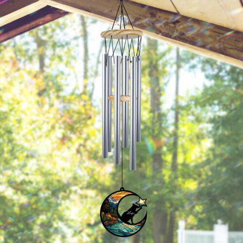 Custom Dog Memorial Wind Chime - Pet Loss Sympathy Gift - Pet Remembrance Suncatcher image 0