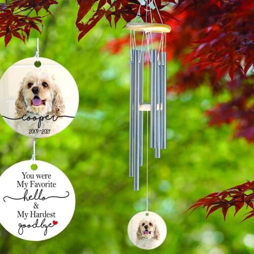 Pet Loss Gifts | Cat & Dog Bereavement Gift | Pet Memorial Wind Chime | Pet Sympathy Gift image 0