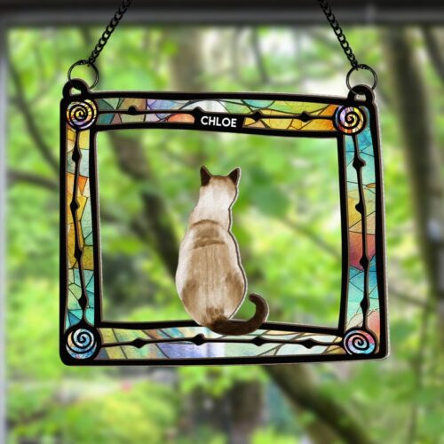 Pet Memorial Suncatcher - Acrylic Window Hanging for Cat Lovers - Sympathy and Loss of Pet Gift image 0